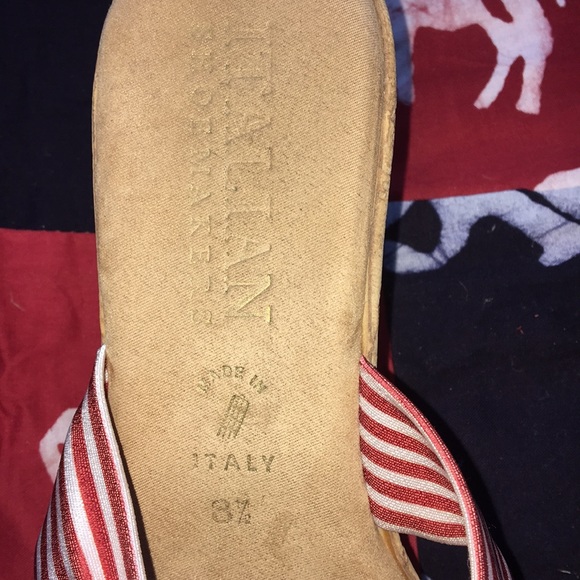 Italian Shoemakers Red & White Striped Espadrilles - Picture 6 of 7